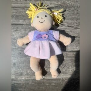 Manhattan Toy Soft Stella Baby with Yellow Hair and Pink Dress